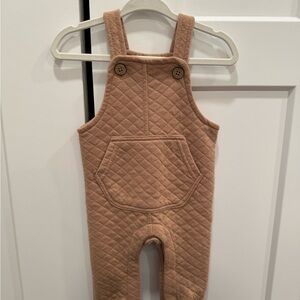 Baby Quilted Brown Overalls